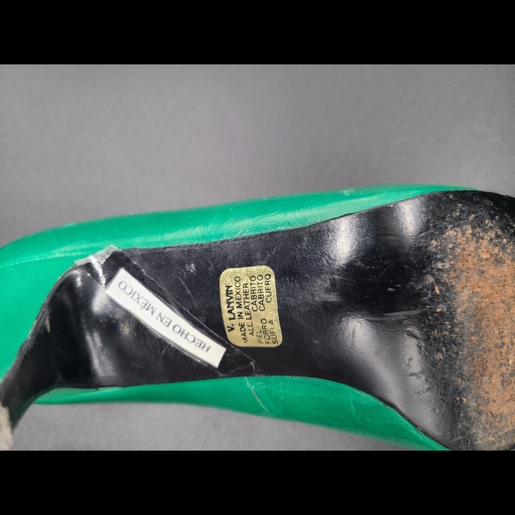 Vintage Lanvin Green Heels with Bow - Picture 2 of 6